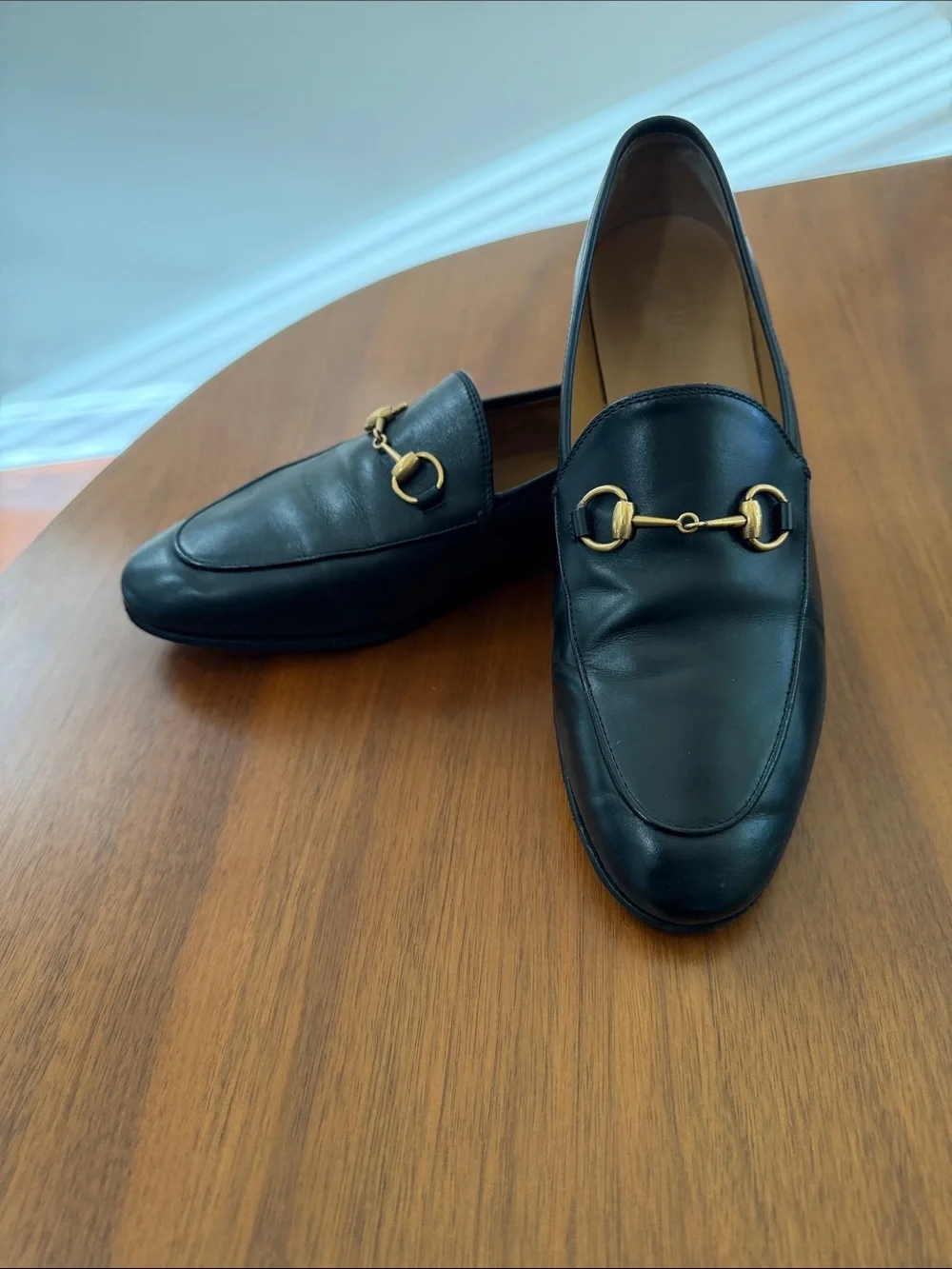 Gucci Black Leather Men’s Horsebit Loafers